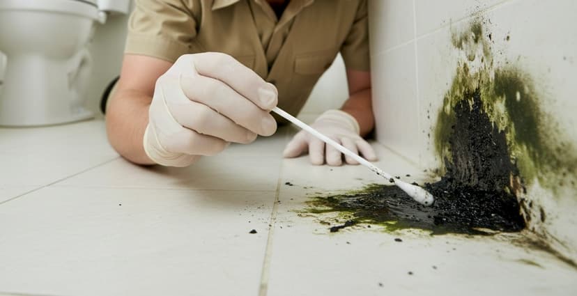 Swab testing a floor surface