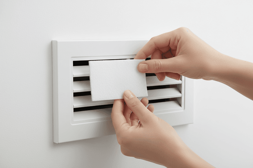 AirPatch attached to a vent